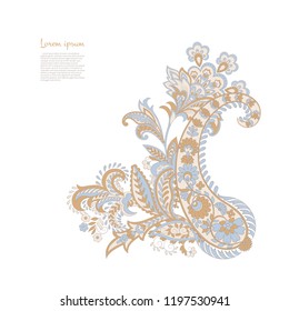 Vector Paisley pattern in indian style