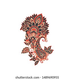 Vector Paisley pattern in indian style