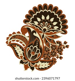 Patrón paisley vector. Flores de época Tarjeta decorativa de adorno, invitación, diseño web