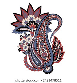 Vector paisley pattern. Vintage flowers Decorative ornament card, invitation, web design