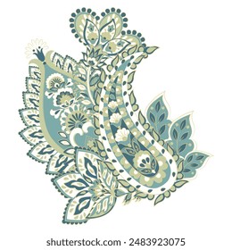 Patrón paisley de Vector. Antiguas flowers Tarjeta decorativa del ornamento, invitación, Diseño web