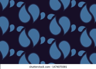 vector paisley repeating pattern design illustration