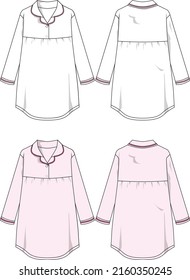 Vector pajamas for designers Used as a model, beautiful shape