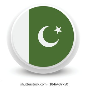 Vector - pakistan Flag Button Icon