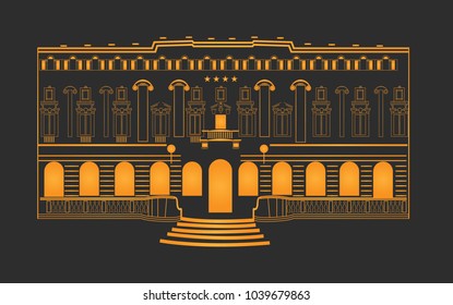 vector palace illustration