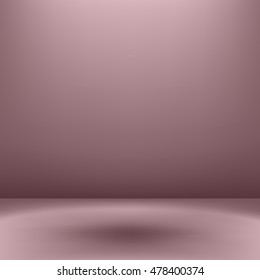 Vector pale abstract illustration background of gradient wall and flat floor in empty spacious room interior. Magenta. No transparency. Eps 8