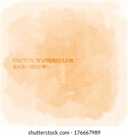 Vector pale beige abstract watercolor background