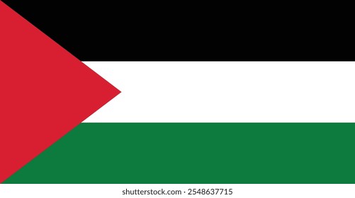
vector Palestine National Flag icon. Flag design of Palestine.