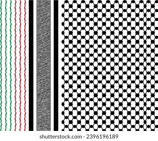 Vector palestine scarf pattern in flat vector design