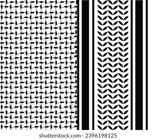  Vector palestine scarf pattern in flat vector design