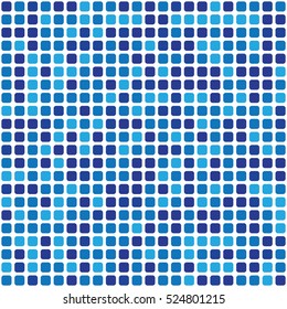 Vector palette. 484 shapes in red gamma chaotically scattered. Seamless pattern size 189 x 189 mm