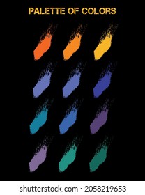Vector palette of colors for design