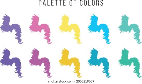Vector palette of colors for design