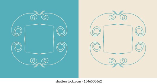 Vector palette easel frame isolated. Separated borders. For text or drawing deroration.