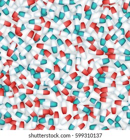 Vector palls seamless pattern medical background