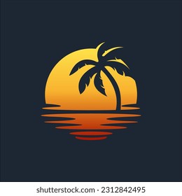 Design-Inspiration für das Logo von Vektorpalmen