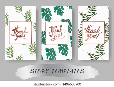 Vector Palm beach tree leaves jungle botanical. Black and white engraved ink art. Wedding background card decorative border. Thank you, rsvp, invitation elegant card illustration graphic set banner.