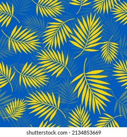 Vector Palm leaf seamless pattern illustration