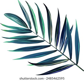 Vector palm leaf. Tropical plant is bright. Paradise, Hawaii, exotic