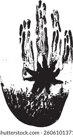 Vector of palm with sun on it