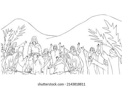 Vector of Palm Sunday for Easter celabrate, Easter background.