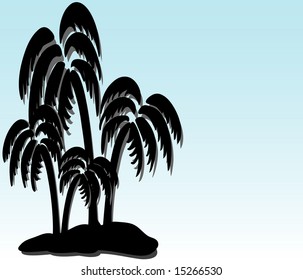 Vector, palm tree