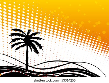 Vector palm tree