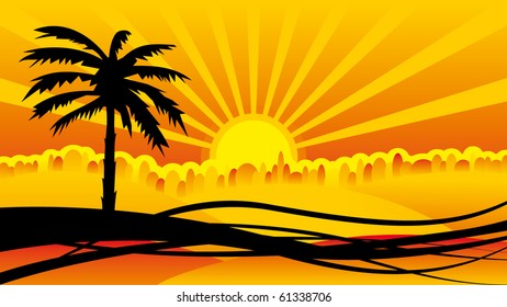 Vector palm tree
