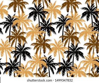 Vector palm tree design. Seamless background.