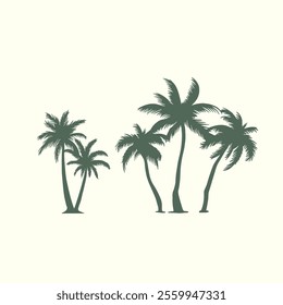 Vector Palm Tree Hand Drawing