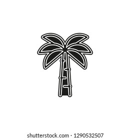vector palm tree illustration - travel icon - plant nature leaf isolated