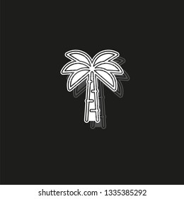 vector palm tree illustration - travel icon - plant nature leaf isolated