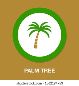 vector palm tree illustration - travel icon - plant nature leaf isolated