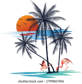 Vector Palm Tree Illustrations & Vectors