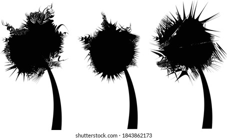 Vector palm tree isolate on white background. vector illustration of palm tree.