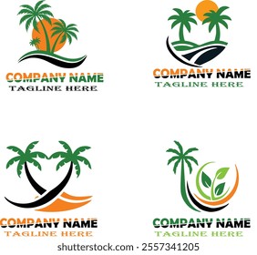 Vector Palm Tree Logo Design