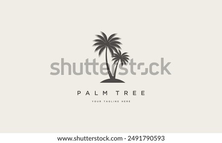 vector palm tree logo design