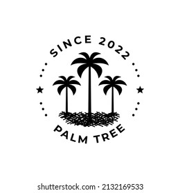  Vector Palm Tree Logo Icon Illustration