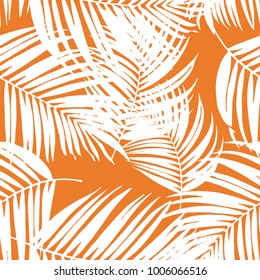 Vector palm tree pattern seamless background wallpaper, textile, fabric