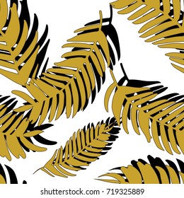 Vector palm tree pattern seamless background wallpaper, textile, fabric