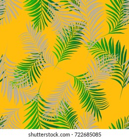 Vector palm tree pattern seamless background wallpaper, textile, fabric