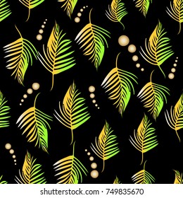 Vector palm tree pattern seamless background wallpaper, textile, fabric