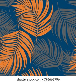 Vector palm tree pattern seamless background wallpaper, textile, fabric