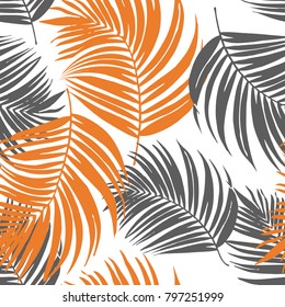 Vector palm tree pattern seamless background wallpaper, textile, fabric