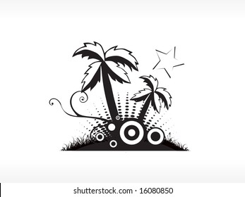 vector palm tree series logo isolated on white