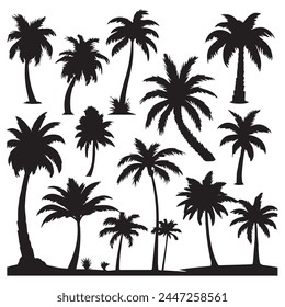 Vektorgrafik Palme Silhouette Clip Kunst Sets