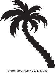Vektor-Palm-Silhouette-Symbol auf weißem Hintergrund.eps