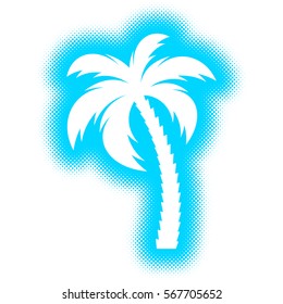 Vector palm tree silhouette icon