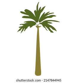 Ilustración simple de árbol de palma de vector