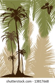 vector palm trees